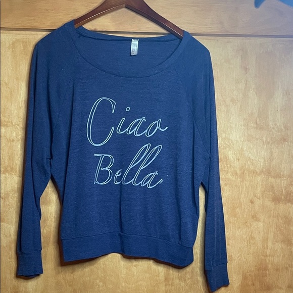 ♥️American Apparel Blue Knit Top - Picture 1 of 7